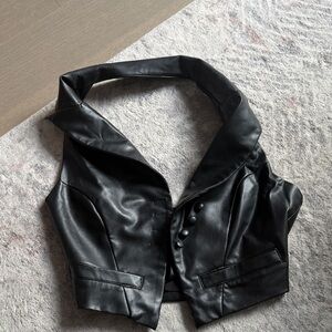 Superdown Black Strappy Top